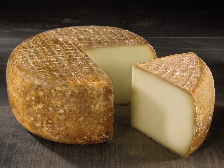 Wheel of Ossau-Iraty with wedge cut out