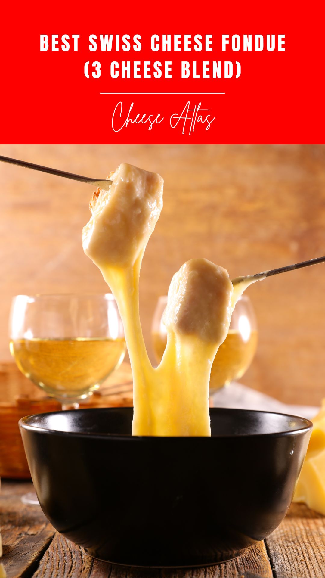 Best Swiss Cheese Fondue (Using A Blend Of 3 Cheeses) Pin