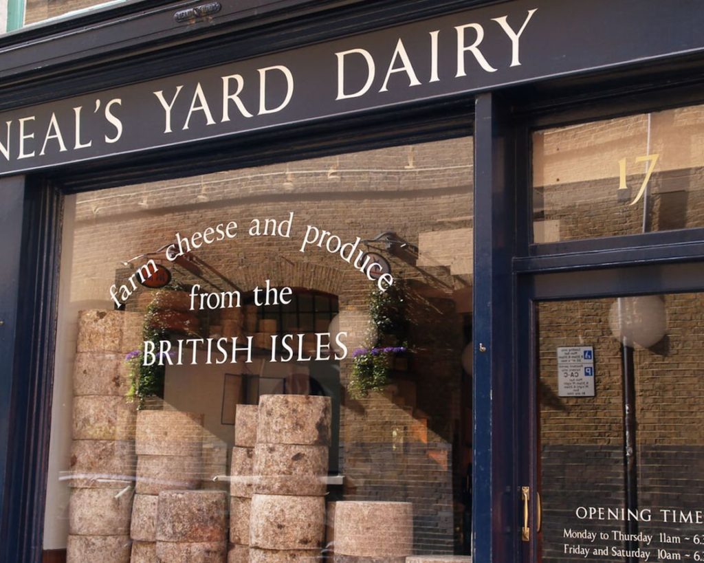 Cheese shop Neals Yard Dairy in London