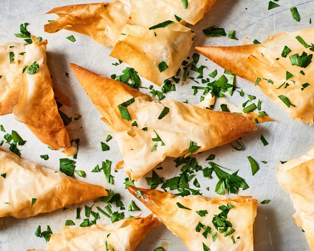 Lightning Fast Cheese Filo Pastry Triangles