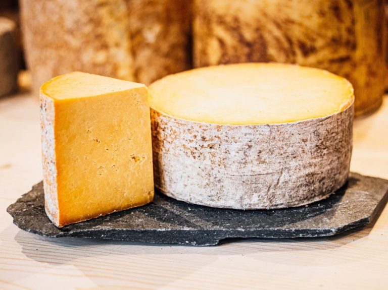 Appleby's Cheshire hard cheese on a slate board