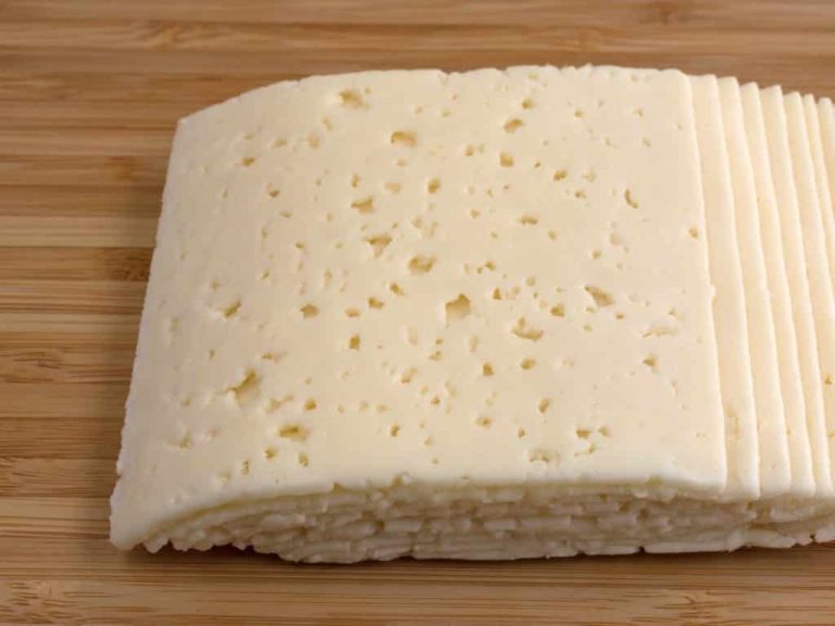 Slices of Danish cheese Havarti